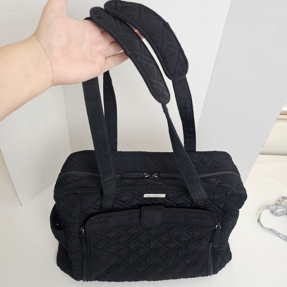 Vera Bradley Stroll Around Baby Diaper Tote Bag Black Quilted Travel - Picture 7 of 14